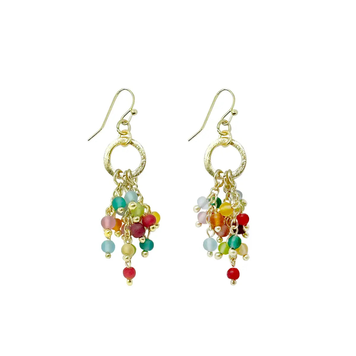 Kaleidoscope Cluster Glass Earrings