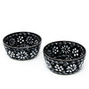 Set of 2 Encantada Handmade Pottery Appetizer &amp; Dip Bowl, Ink