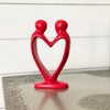 Handcrafted Soapstone Lover&#39;s Heart Sculpture in Red - Smolart