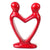 Handcrafted Soapstone Lover's Heart Sculpture in Red - Smolart