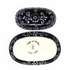Encantada Handmade Pottery Butter Dish, Black &amp; White