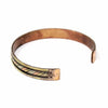 Copper and Brass Cuff Bracelet: Healing Twist - DZI (J)