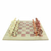 Hand Carved Soapstone Animal Chess Set - 15&quot; Board - Smolart