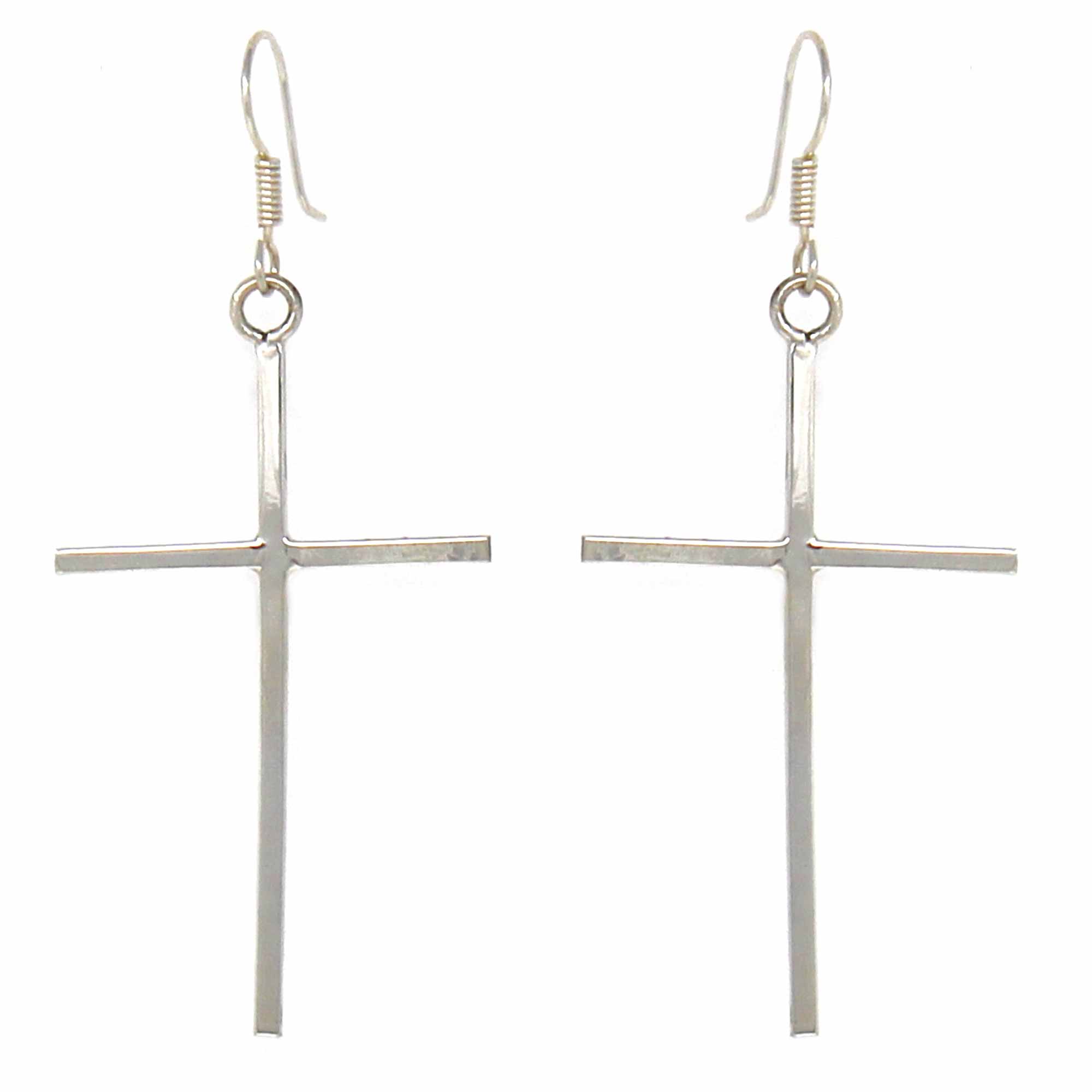 Hand Crafted Sterling Silver Dangle Hoop Earrings with a Hammered Fini -  thegoldsmith