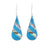 Abalone & Turquoise Striped Teardrop Earrings