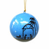 Handpainted Nativity Papier Mache Hanging Ball Ornament
