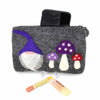 Hand Crafted Felt: Gnome and Mushroom Pouch