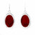 Earrings, Red Jasper Ovals