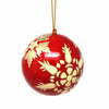 Handpainted Ornaments, Gold Snowflakes - Pack of 3