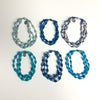 Blue Recycled Paper 3-Strand Bracelet