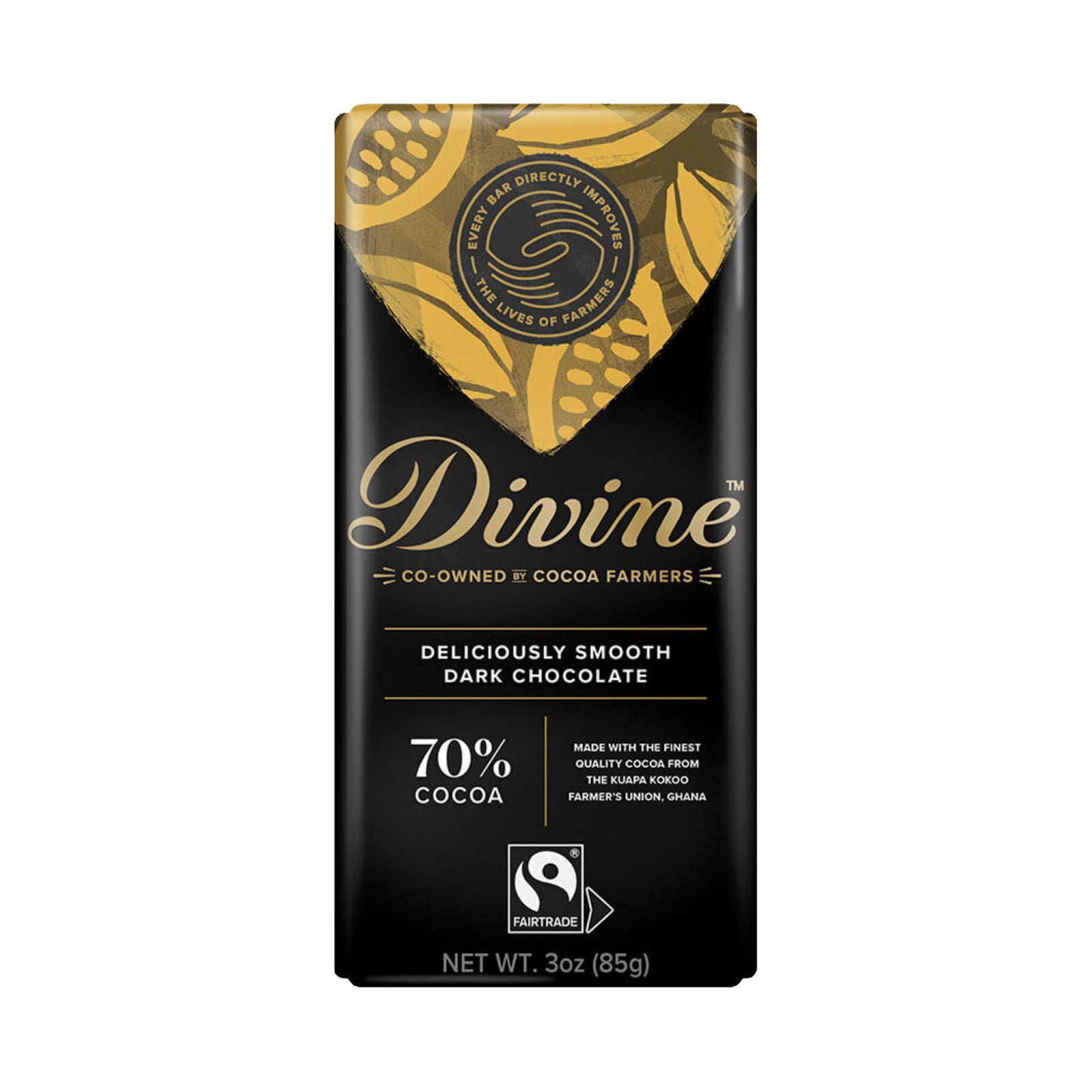 70% Dark Chocolate - Divine Chocolate -3 oz