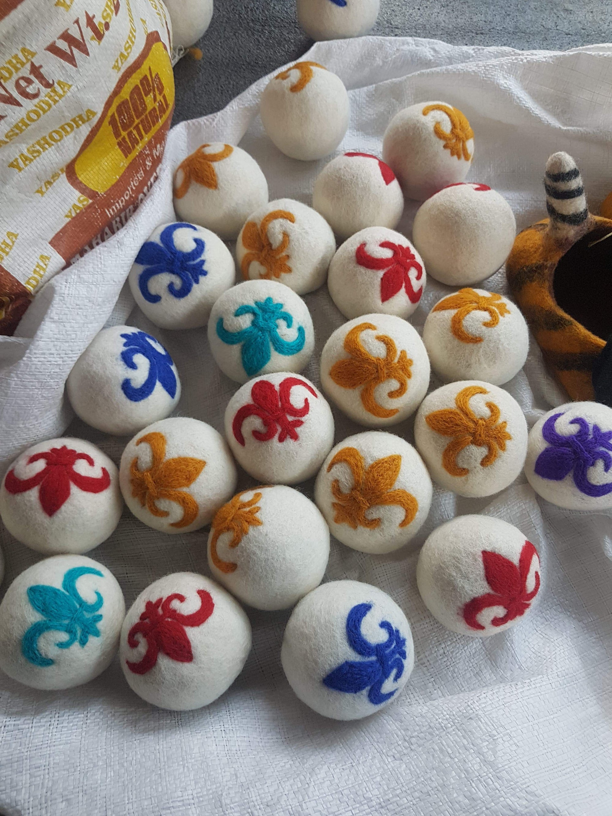 Felt Dryer Balls (set of 2) - CBA Handcrafts