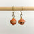 Orange Recycled Paper Drop Earrings