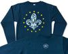 Fleur-de-Lis Navy Blue Sweatshirt - GOEX