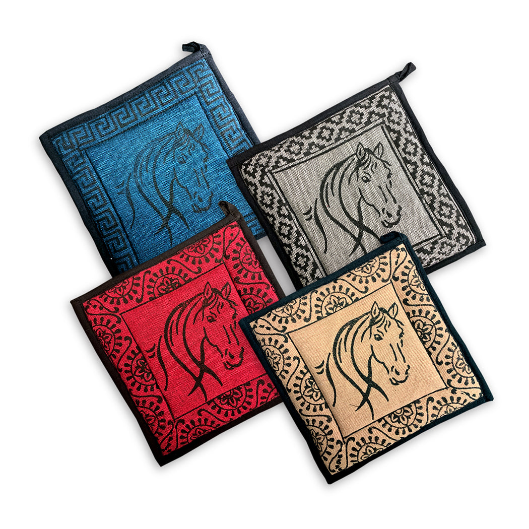 Horse Hot Pad Blockprint - Ram Shekhar