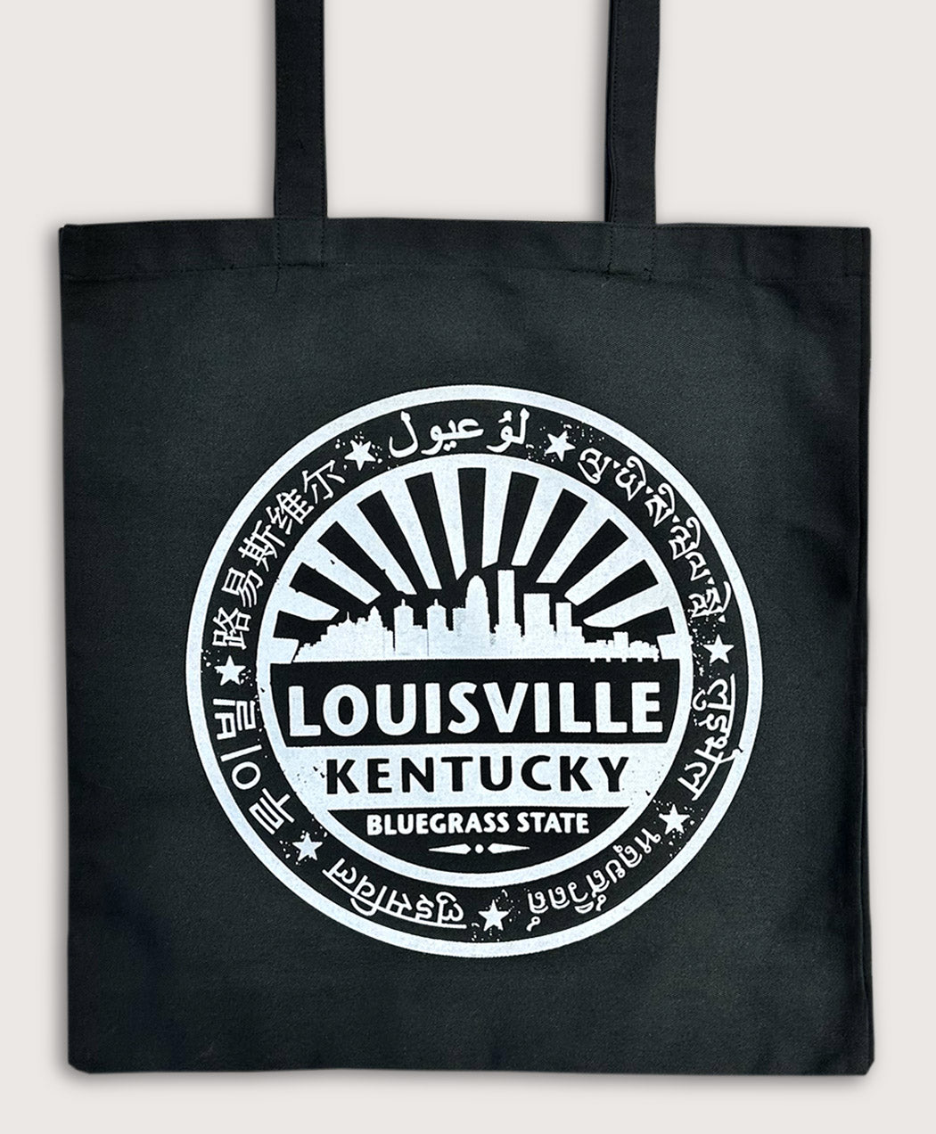 Louisville Languages Black Tote Bag - GOEX