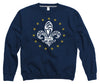 Fleur-de-Lis Navy Blue Sweatshirt - GOEX
