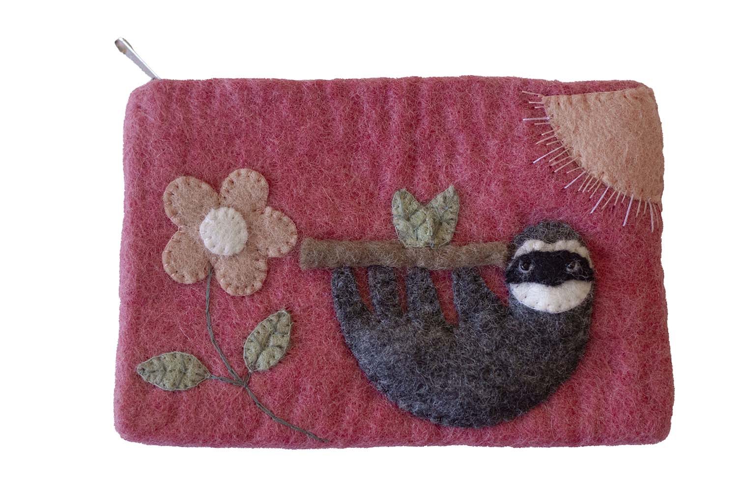 Hand Crafted Felt: Sloth Pouch