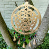 Handcrafted Celtic Chime, Recycled Iron and Glass Beads