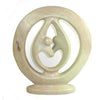 Natural Soapstone 6-inch Lover&#39;s Embrace Sculpture - Smolart
