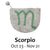 Felt Scorpio Zodiac Clutch