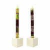 Hand Painted Candles in Kileo Design (pair of tapers) - Nobunto