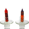Hand-Painted 4&quot; Dinner or Shabbat Candles, Set of 4  (Indabuko Design)
