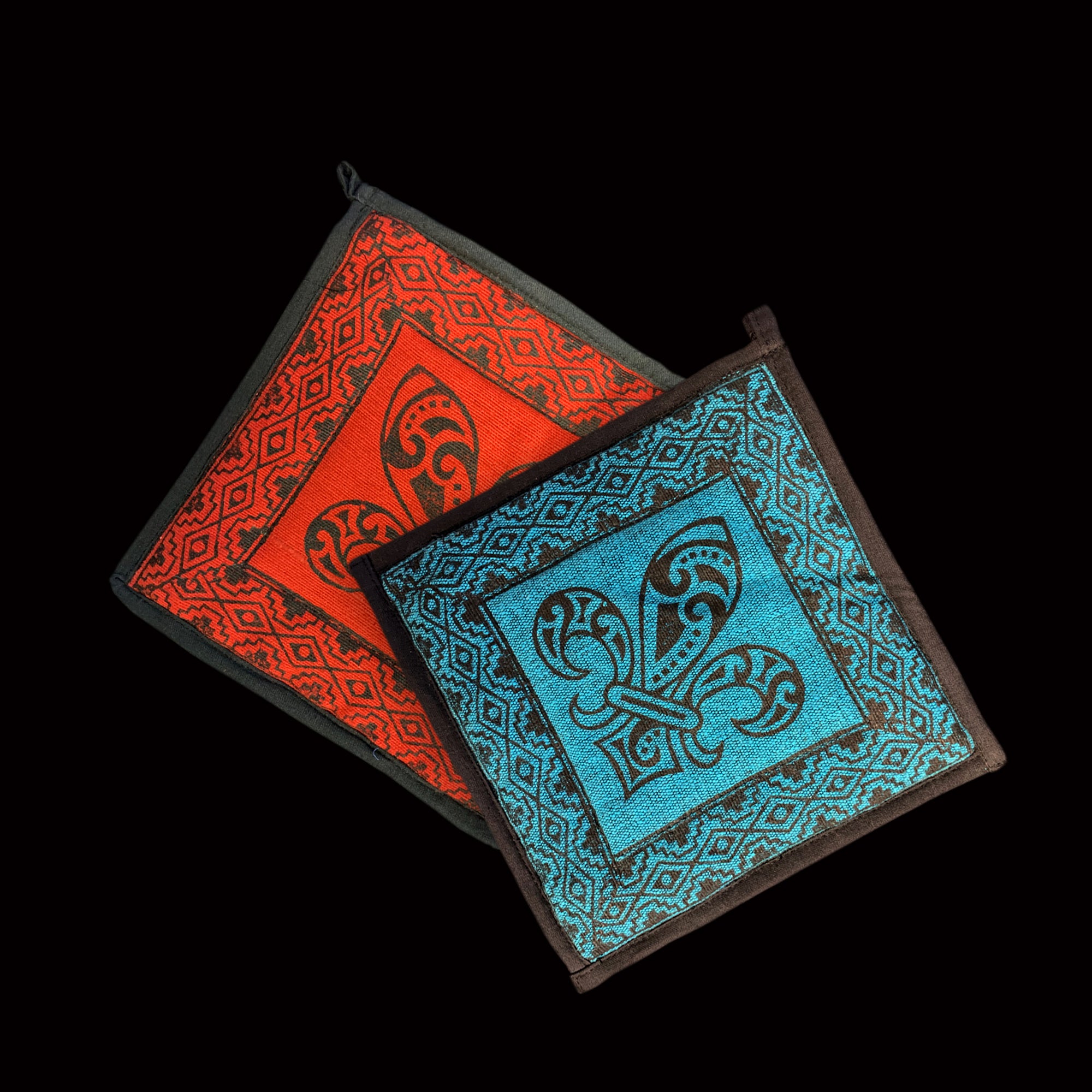 Fleur-de-Lis Hot Pad Blockprint - Ram Shekhar