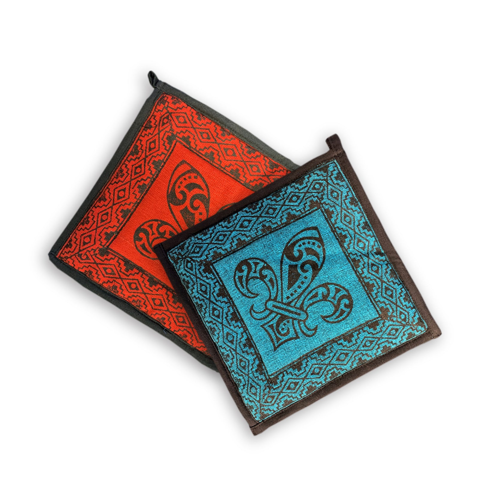 Fleur-de-Lis Hot Pad Blockprint - Ram Shekhar