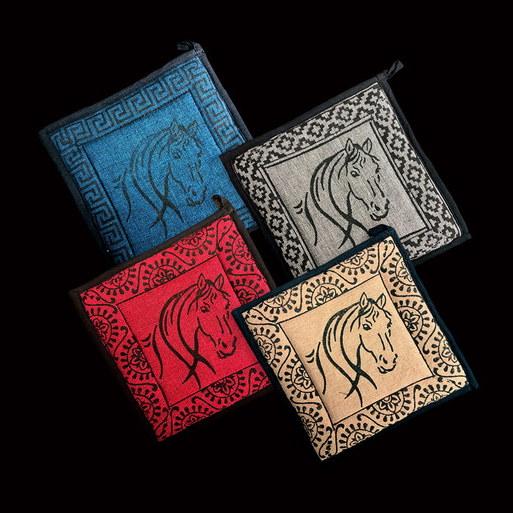 Horse Hot Pad Blockprint - Ram Shekhar