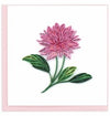 Quilled Pink Dahlia Greeting Card