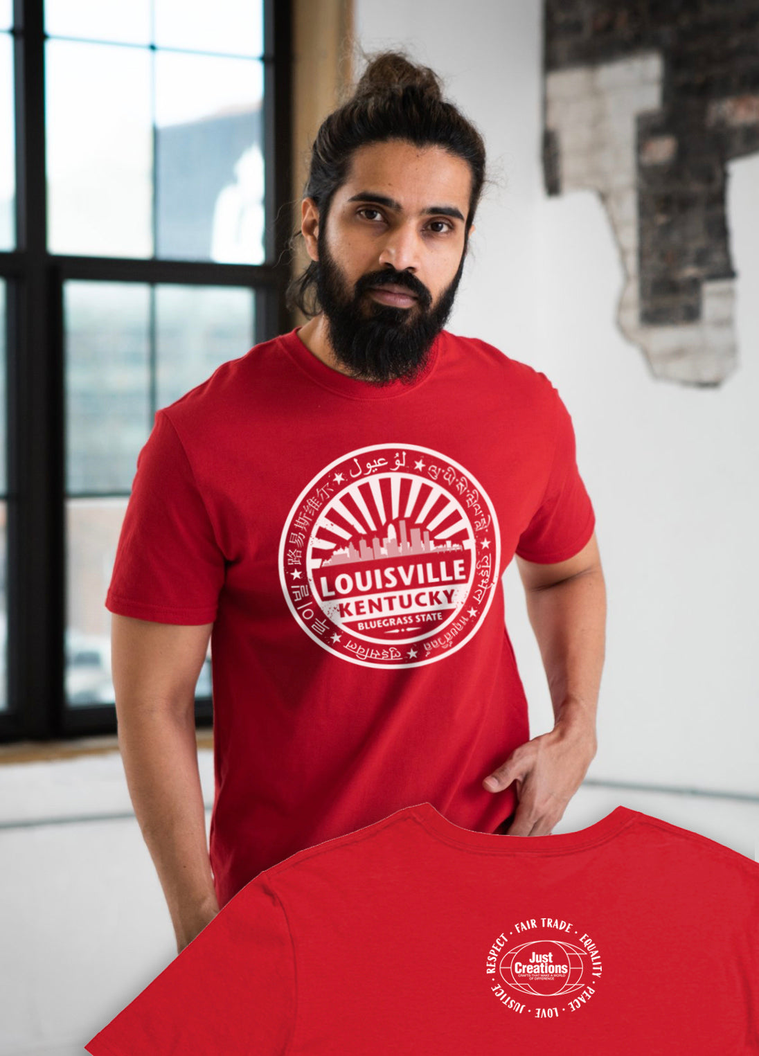 Louisville Languages Red T-Shirt with Short Sleeves - GOEX